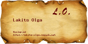 Lakits Olga névjegykártya