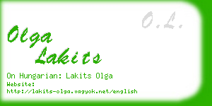 olga lakits business card